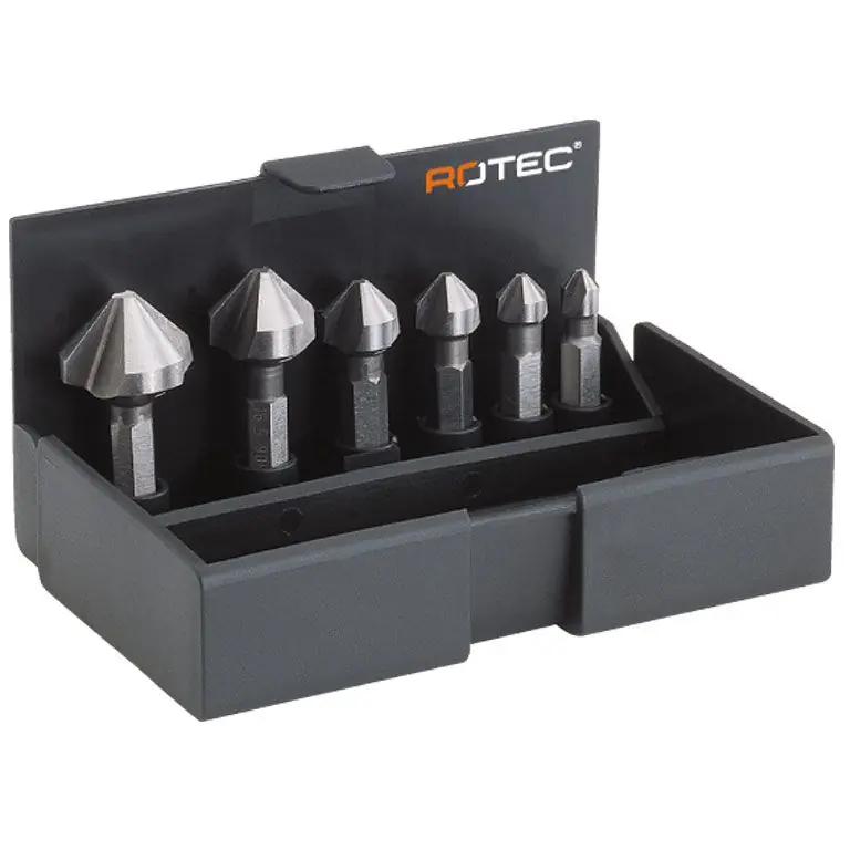 Bestel Nu Rotec HSS-G Verzink-bits 6-delig