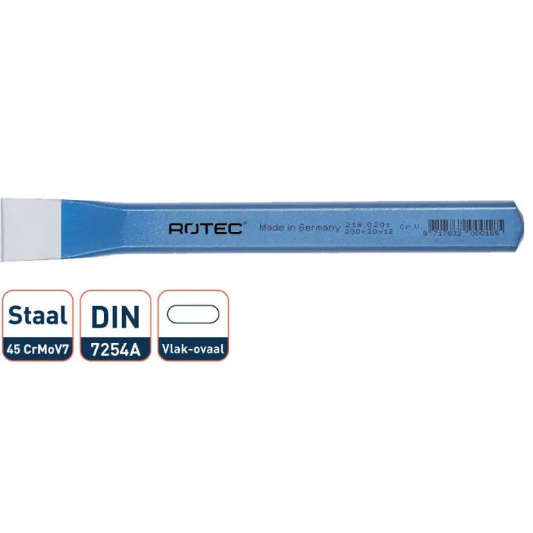Topkwaliteit Rotec Breekbeitel Vlak-Ovaal 28 x 400 mm