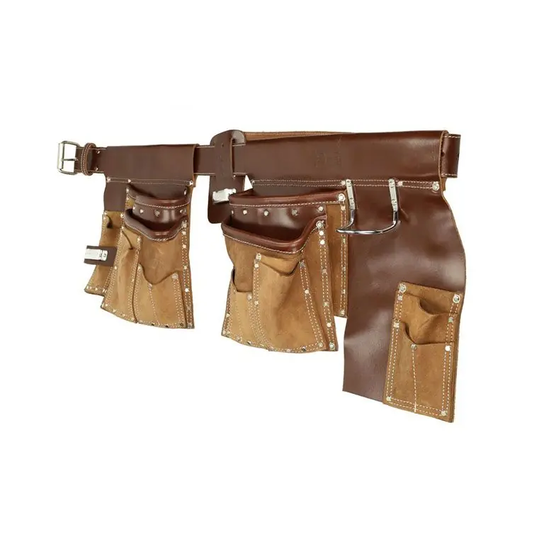 Aanbieding D4E Deluxe Leren Gereedschapsgordel Bruin Inverse