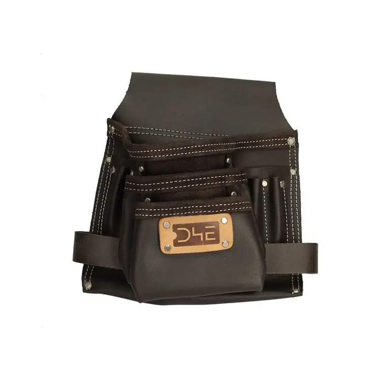 D4E Lederen Gereedschapsgordel 3-Vaks Bruin Fabrieksprijs