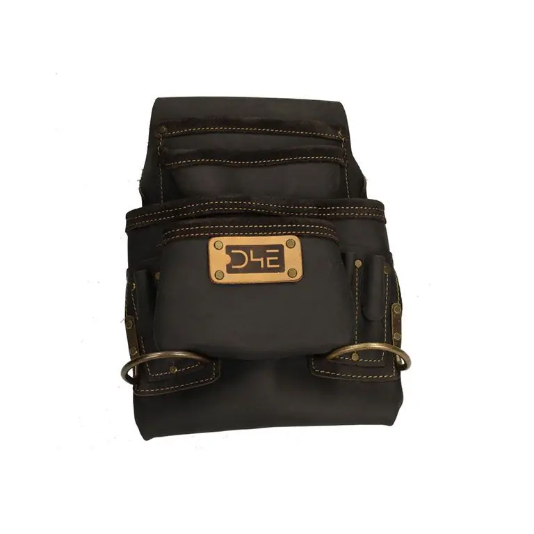 D4E Lederen Gereedschapstas in oliebruine finish Actieprijs