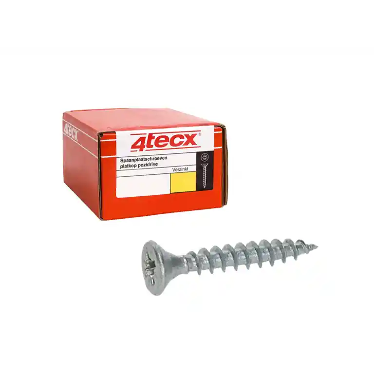 Topkwaliteit 4Tecx Spaanplaatschroef POZI PZ1 3,0 x 16 mm 200 stuks