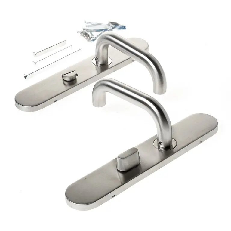 Budget D4E Deurkruk RVS op schild WC slot U-Design WC63 Rechts