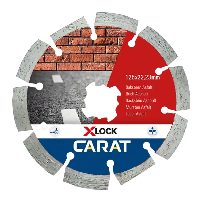 Premium Carat Diamantzaagblad Baksteen X-LOCK 125x22,2mm