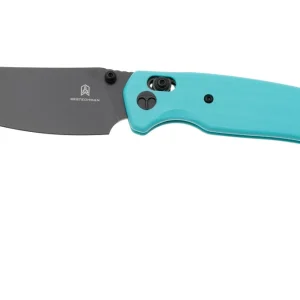 Nieuw Bestechman Cicada's Wing BMK06J Coated 10Cr15MoV, Blue G10, zakmes