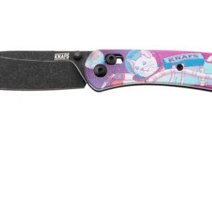 Gereduceerde Prijs KNAFS Lander 2, KNAFS-00501 Blackwashed S35VN, Kitty Cosmo Crew G10, zakmes