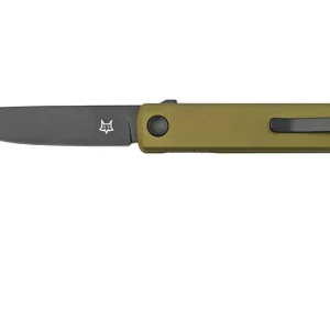 Tijdelijk Beschikbaar Fox Knives Chnops, FX-543 ALG, Green Aluminum, Black Becut zakmes, Riccardo Gobbato design