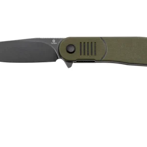 Gecertificeerd Tenable Knives Einar T2072A1 Blackwashed Nitro-V, Olive Green Black G10, zakmes, Justin Lundquist design