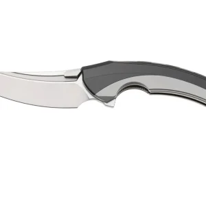 Geld-Terug-Garantie Rike Knife Lamella Bead Blasted Böhler M390, Black DLC Titanium Handle, zakmes