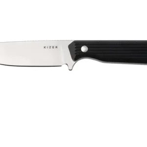 Kizer Begleiter Fix 1045MD2, Satin AEB-L, Black G10 vaststaand mes, Azo design Garantie Inbegrepen