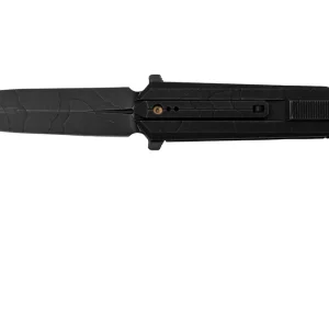 WE Knife Diatomic WE22032-4 Etched Black Titanium, Etched Blackwashed Single Edge zakmes Aanbieding