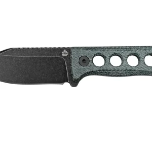 Direct Beschikbaar QSP Knife Canary QS141-D2 Blackwashed, Denim Micarta, nekmes