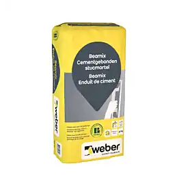Bulkbestelling Weber Beamix cementgebonden stucmortel lichtgrijs 20 kg